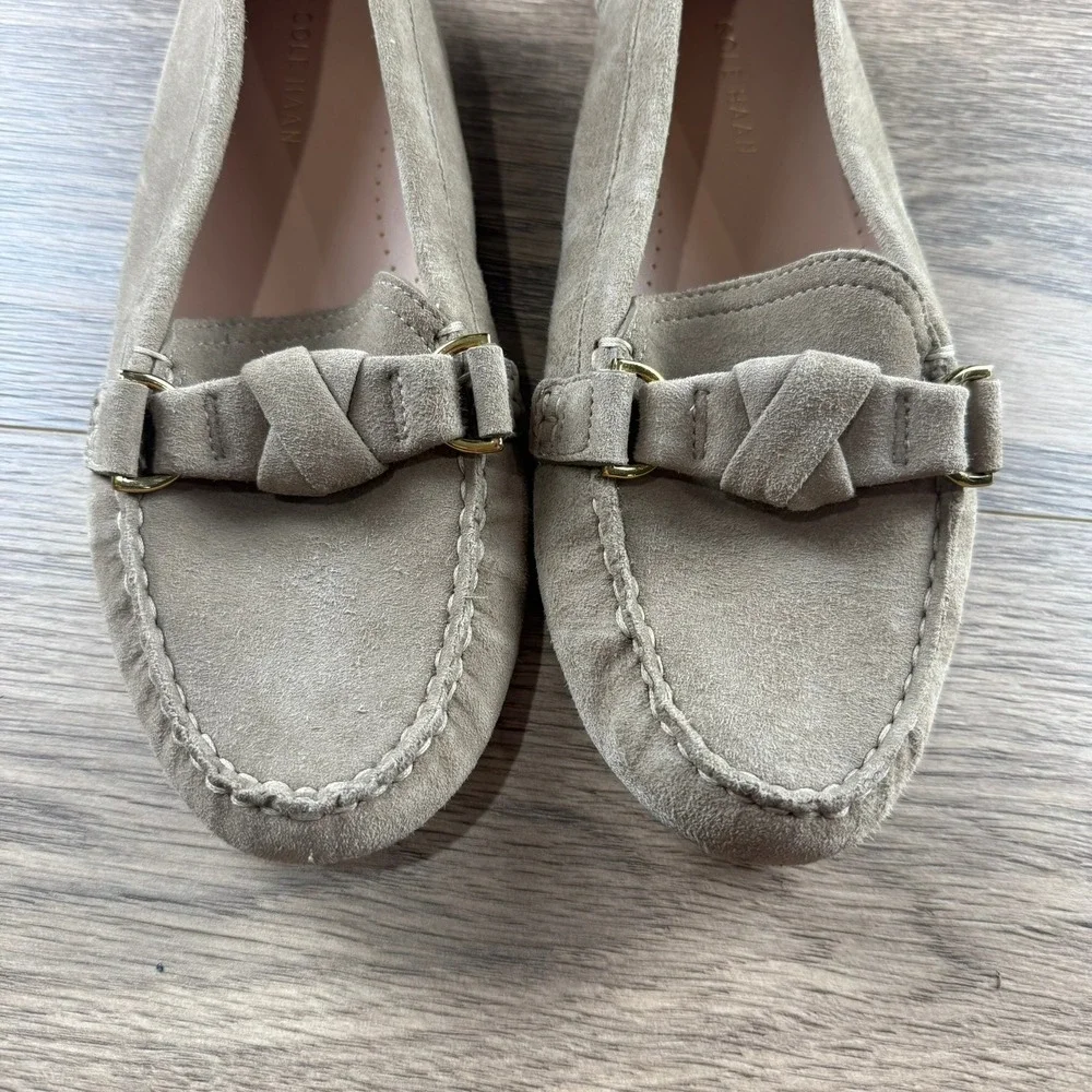 Cole Haan Womens Emmie Suede Driving Loafer Knot Irish Coffee Size 7.5 B Casual
